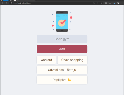 PWA – Javascript aplikacija